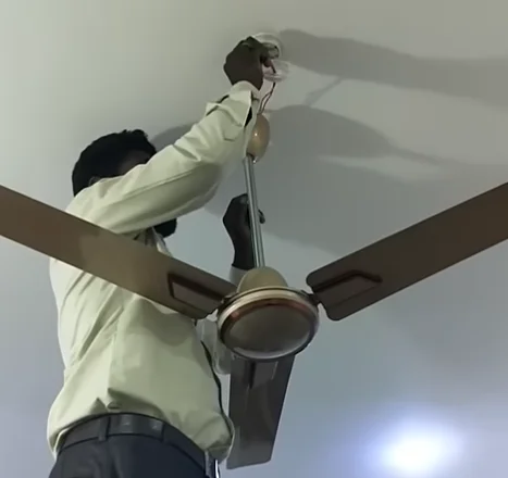 Ceiling fan installation by UrbanFix electrician in Multan